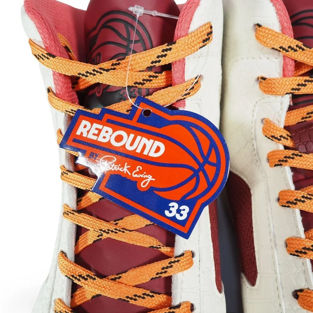 Patrick Ewing Rebound High Top Basketball Shoes‎ Men 10 Orange Brown 1RMBE09-907